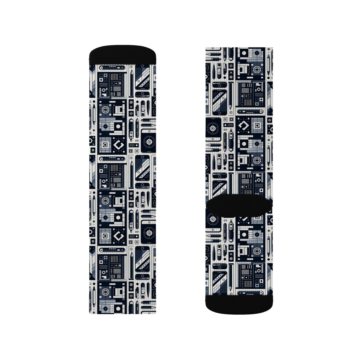 Minimalist Athleisure Minimalist Tech Sublimation Socks - 8404 Design-60
