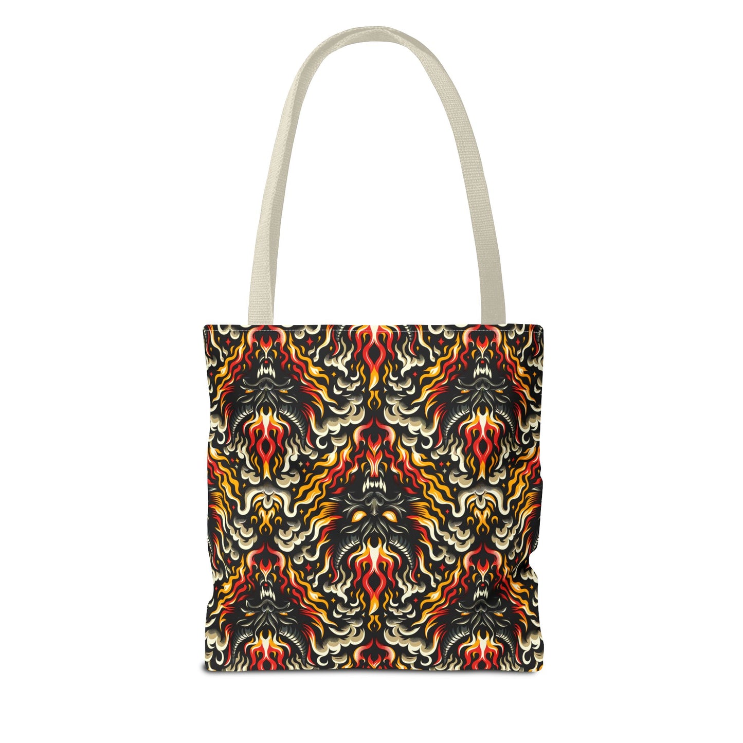 Flame Graphics Maximalist Streetwear Tote Bag - 8404 Design-59