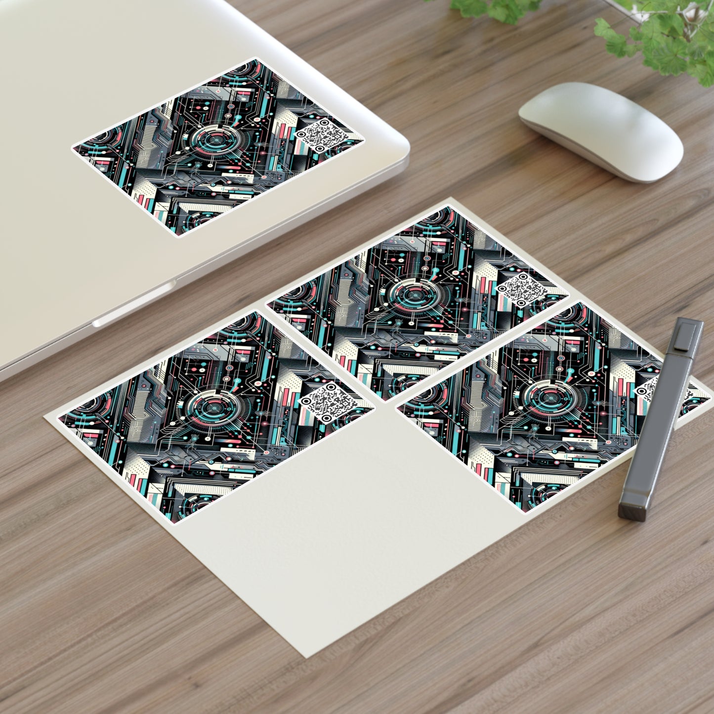 Tech-Infused Athleisure Tech-Forward Streetwear Sticker Sheets - 8404 Design-44