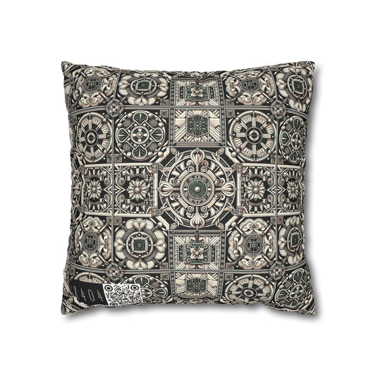 Cyber Garden Party Tech Garden Extravaganza Faux Suede Square Pillowcase - 8404 Design-45