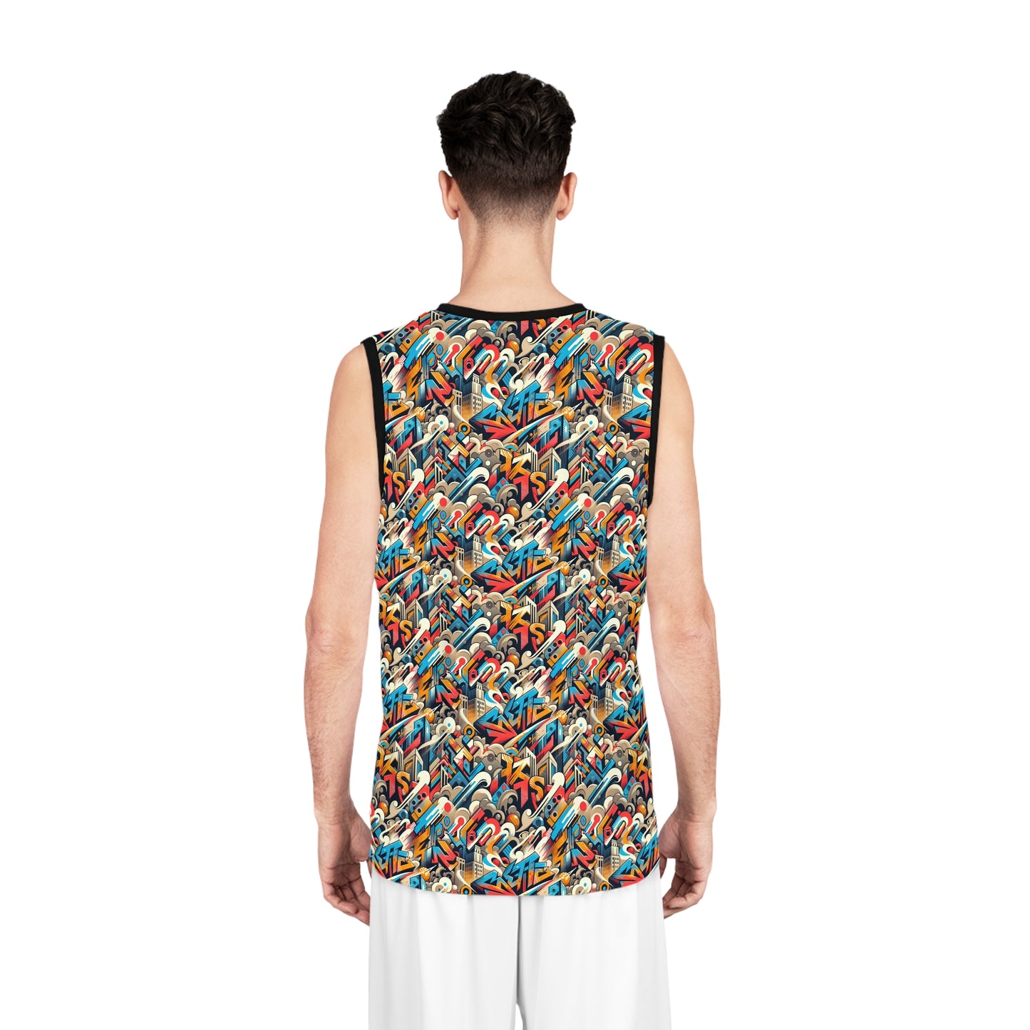Neo-Traditional Street Art Modern Street Art Fusion Basketball Jersey - 8404 Design-44