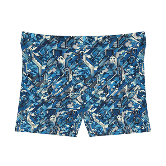 Tech Urban Camo Tech-Forward Streetwear With a Futuristic Military Edge Women's Shorts - 8404 Design-39