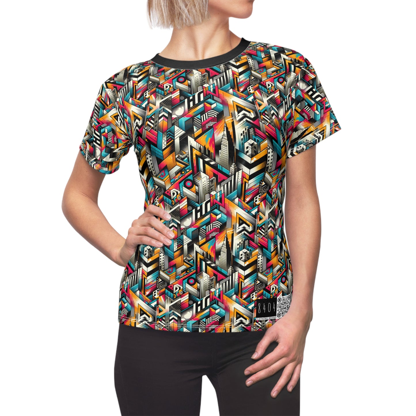 Graffiti Revival Urban Street Art Women's Cut & Sew Tee - 8404 Design-62