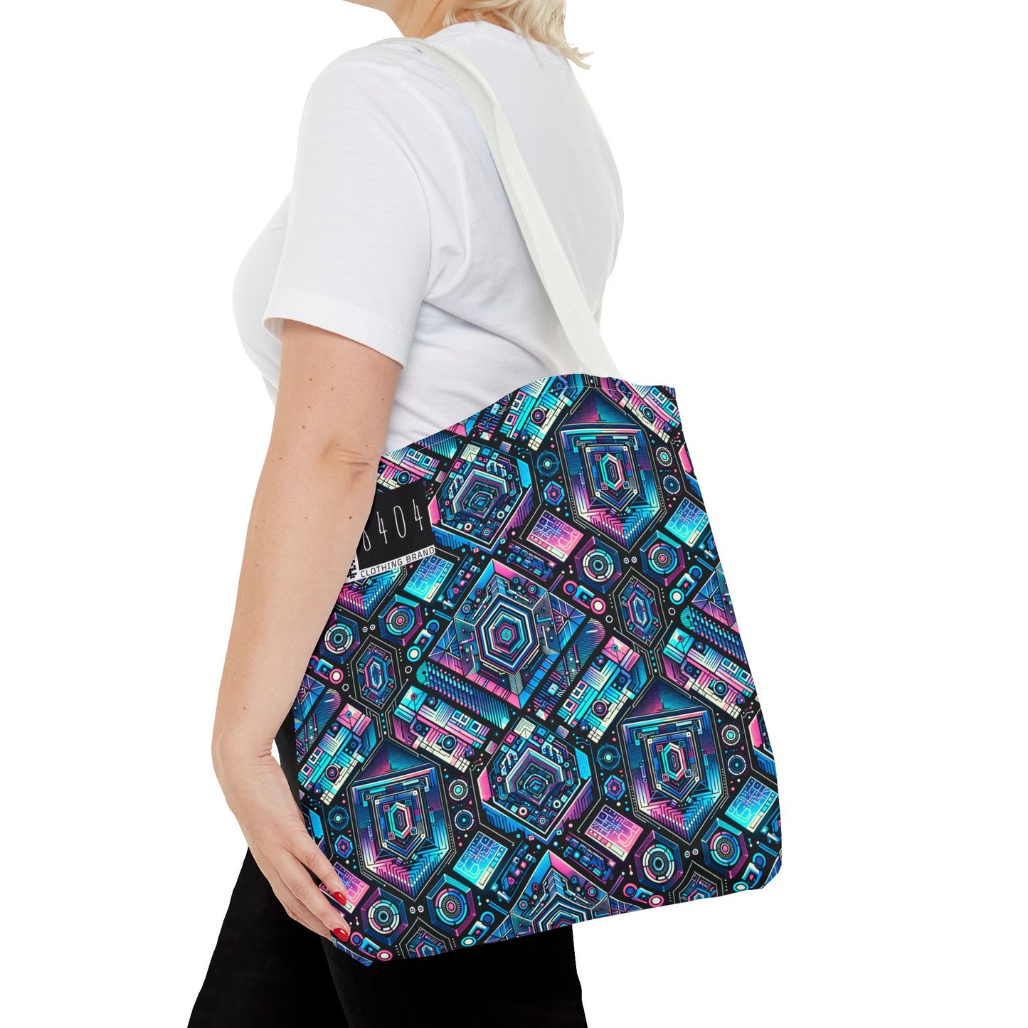 Digital Dreamland Futuristic Tech Aesthetic Tote Bag - 8404 Design-46