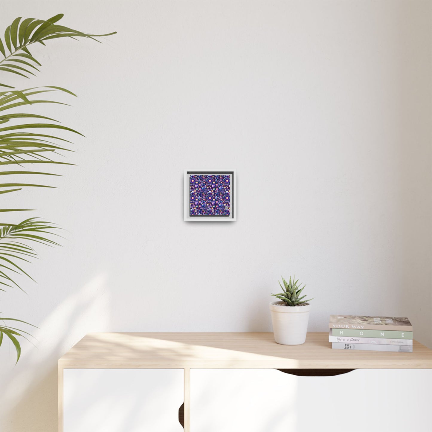 Digital Nostalgia Modern Retro Fusion Matte Canvas, Framed (multi-Color) - 8404 Design-64 B