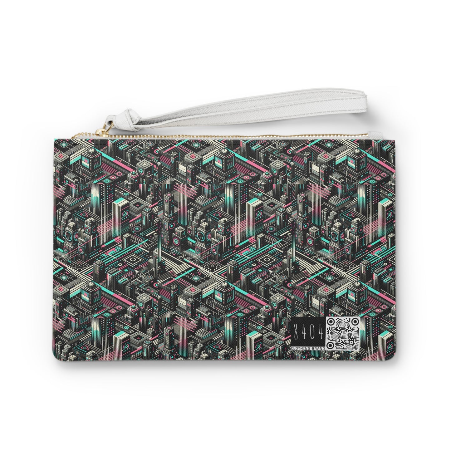 Digital Dreamland Tech-Inspired Streetwear Clutch Bag - 8404 Design-51