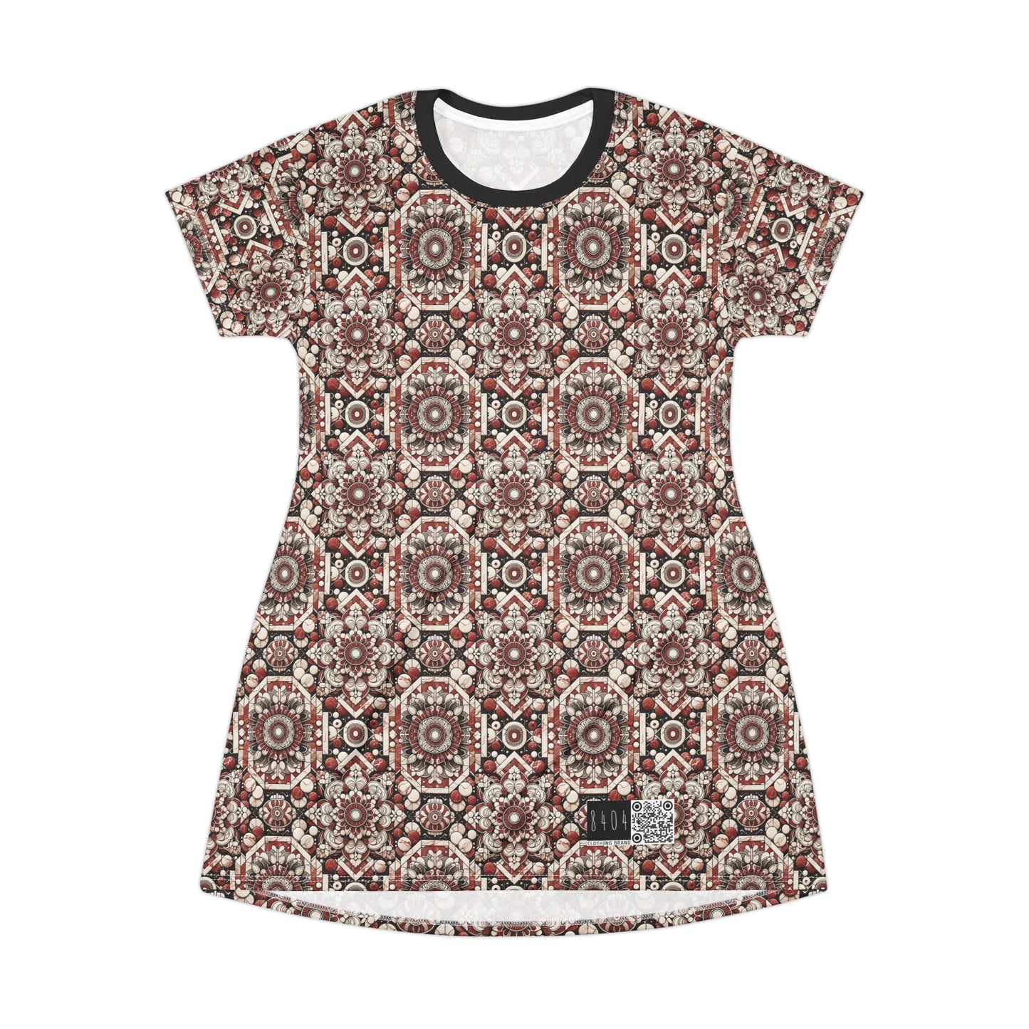 Neo Jomon Sculptural Aesthetics Artisanal Streetwear T-Shirt Dress - 8404 Design-55