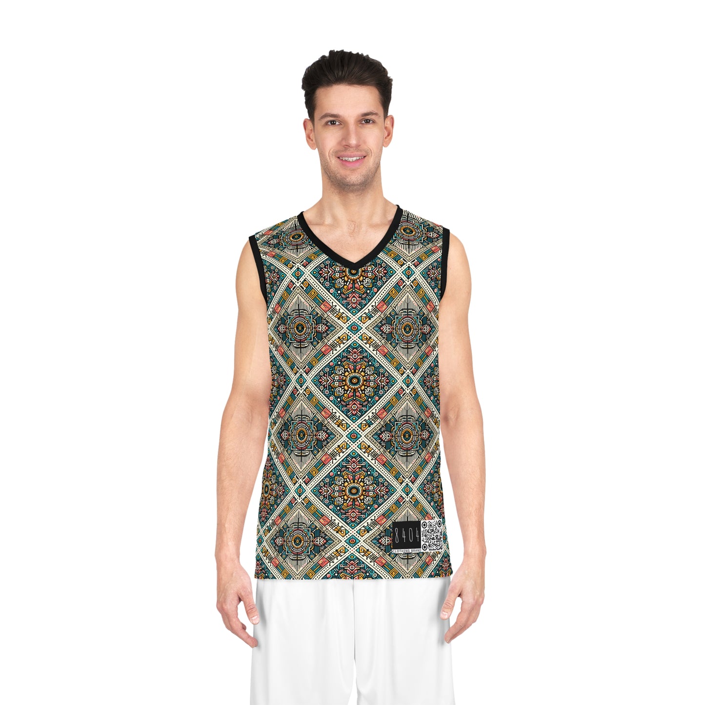 Cultural Fusion Tech Blend of Cultural Heritage With Tech-Inspired Elements Basketball Jersey - 8404 Design-64