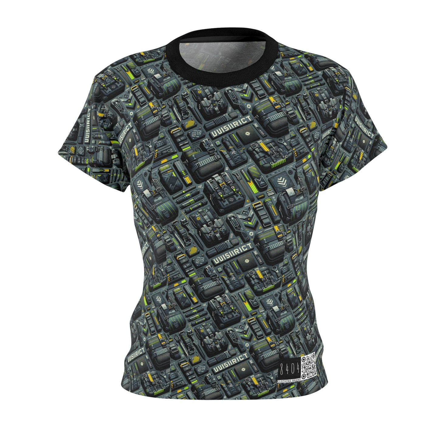 Tech Utility Streetwear Futuristic Tech-Forward Women's Cut & Sew Tee - 8404 Design-47