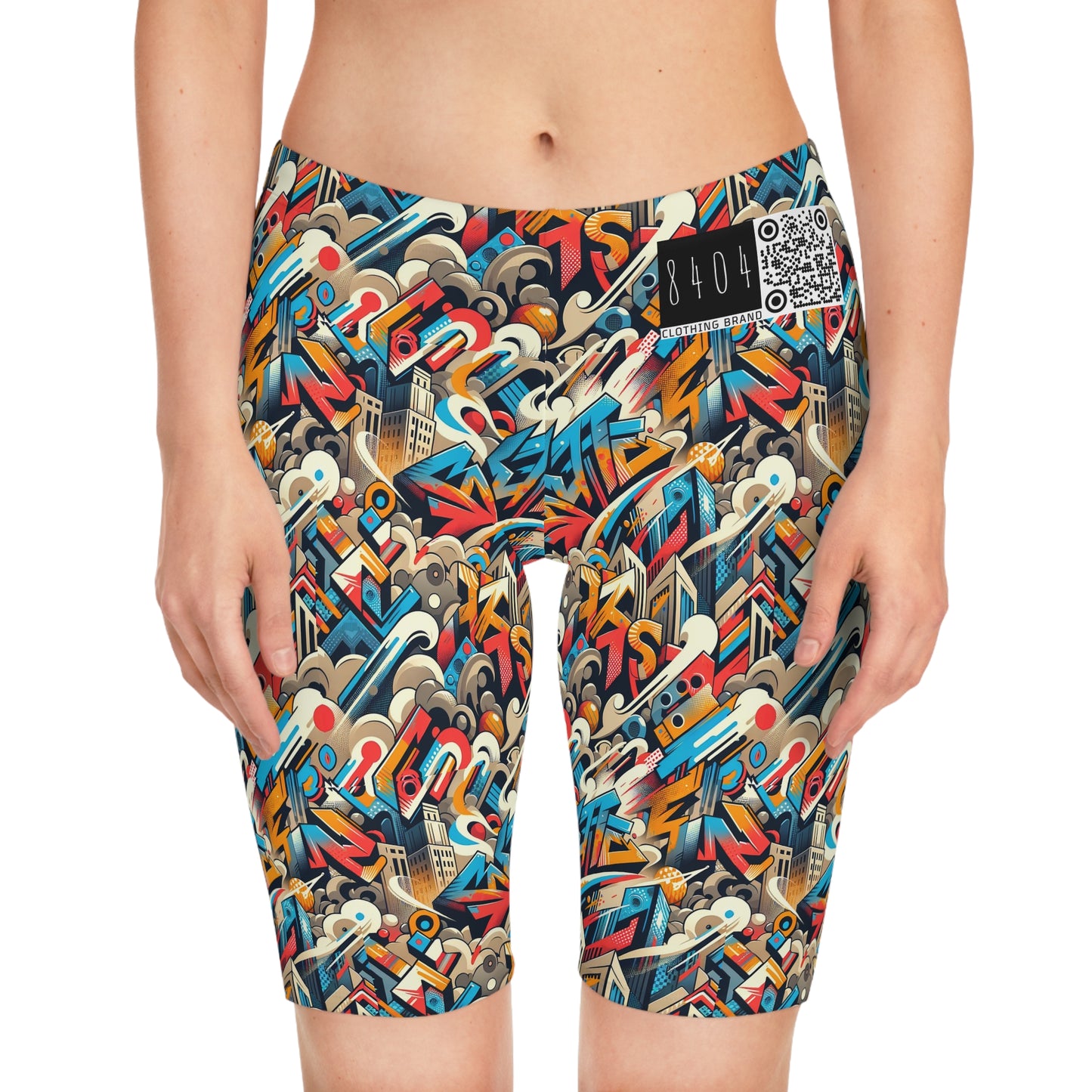 Neo-Traditional Street Art Modern Street Art Fusion Women's Bike Shorts - 8404 Design-44