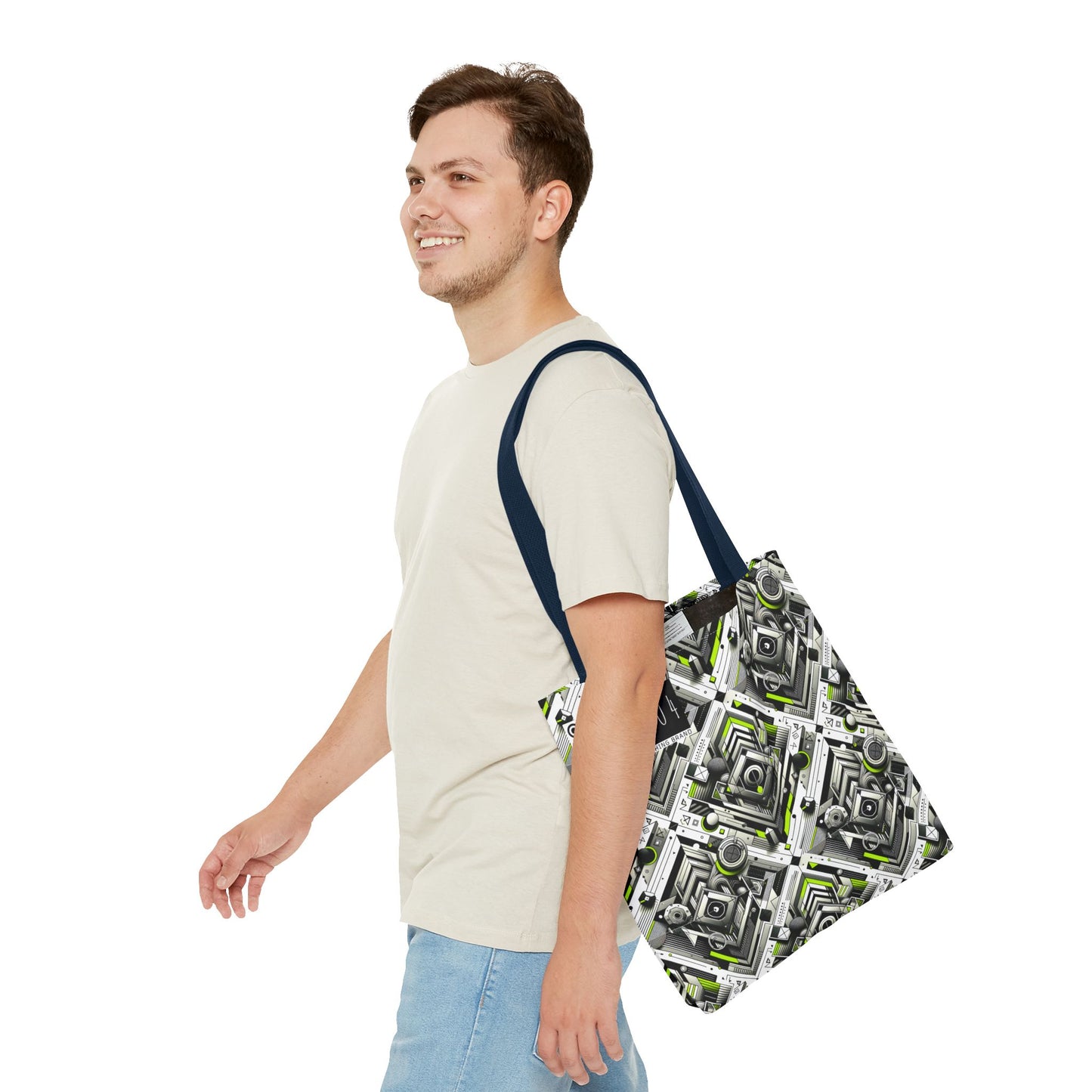 Elevated Sporty Tech Tech-Forward Streetwear Tote Bag - 8404 Design-70