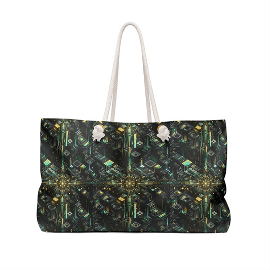 Tech Noir Graphics Tech-Inspired Streetwear Weekender Bag - 8404 Design-66