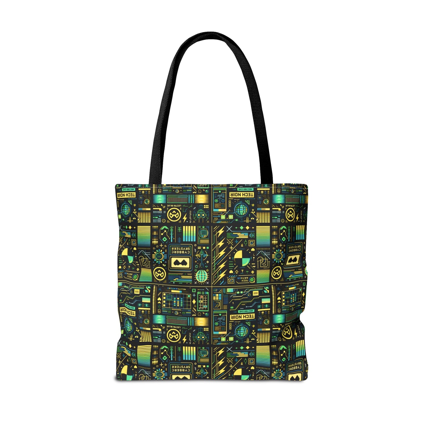 Digital Dystopia Tech Noir Tote Bag - 8404 Design-57