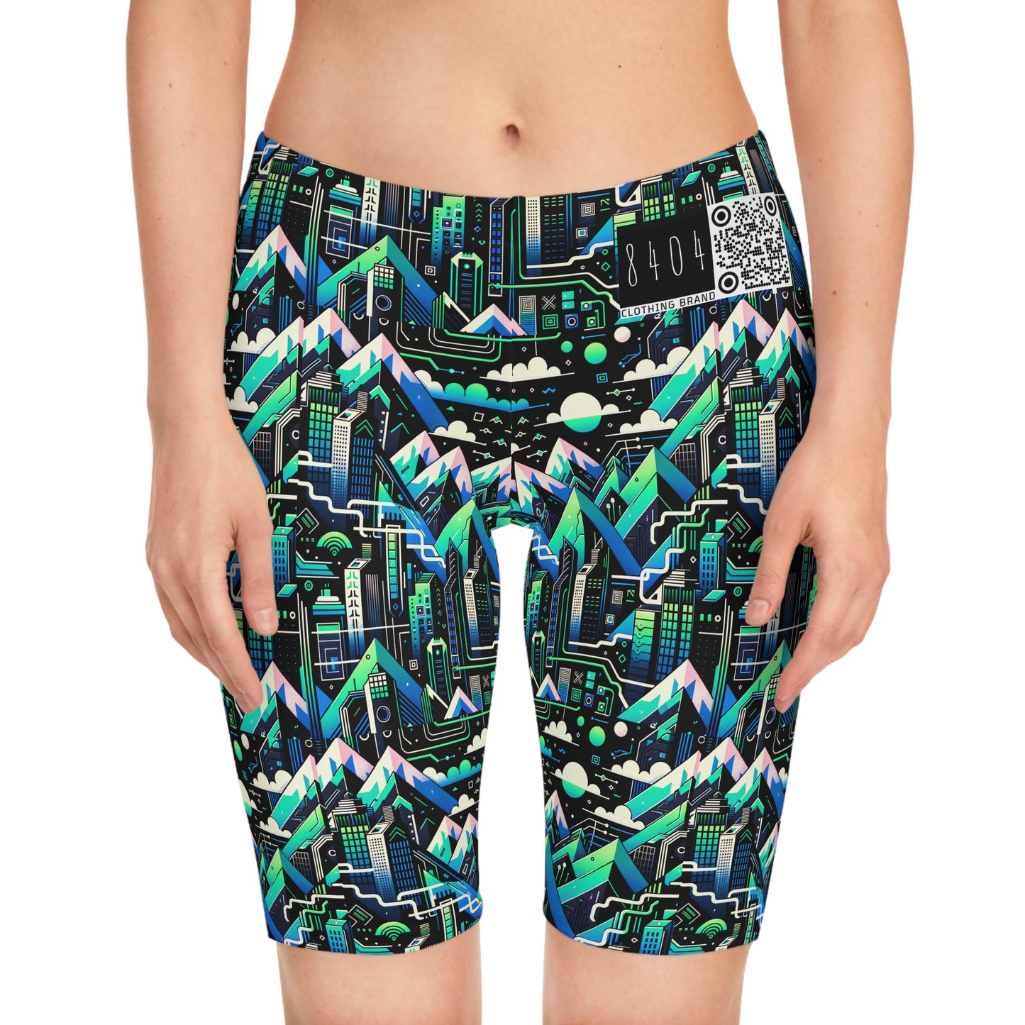 Digital Adventure Graphics Digital Explorer Women's Bike Shorts - 8404 Design-55