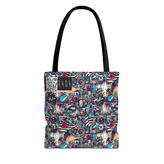 Urban Graffiti Fusion Eclectic Street Art Meets Modern Tech Culture Tote Bag - 8404 Design-50
