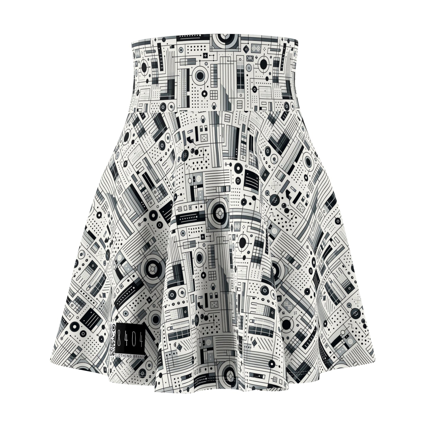 Digital Minimalism Minimalist Tech Women's Skater Skirt - 8404 Design-53