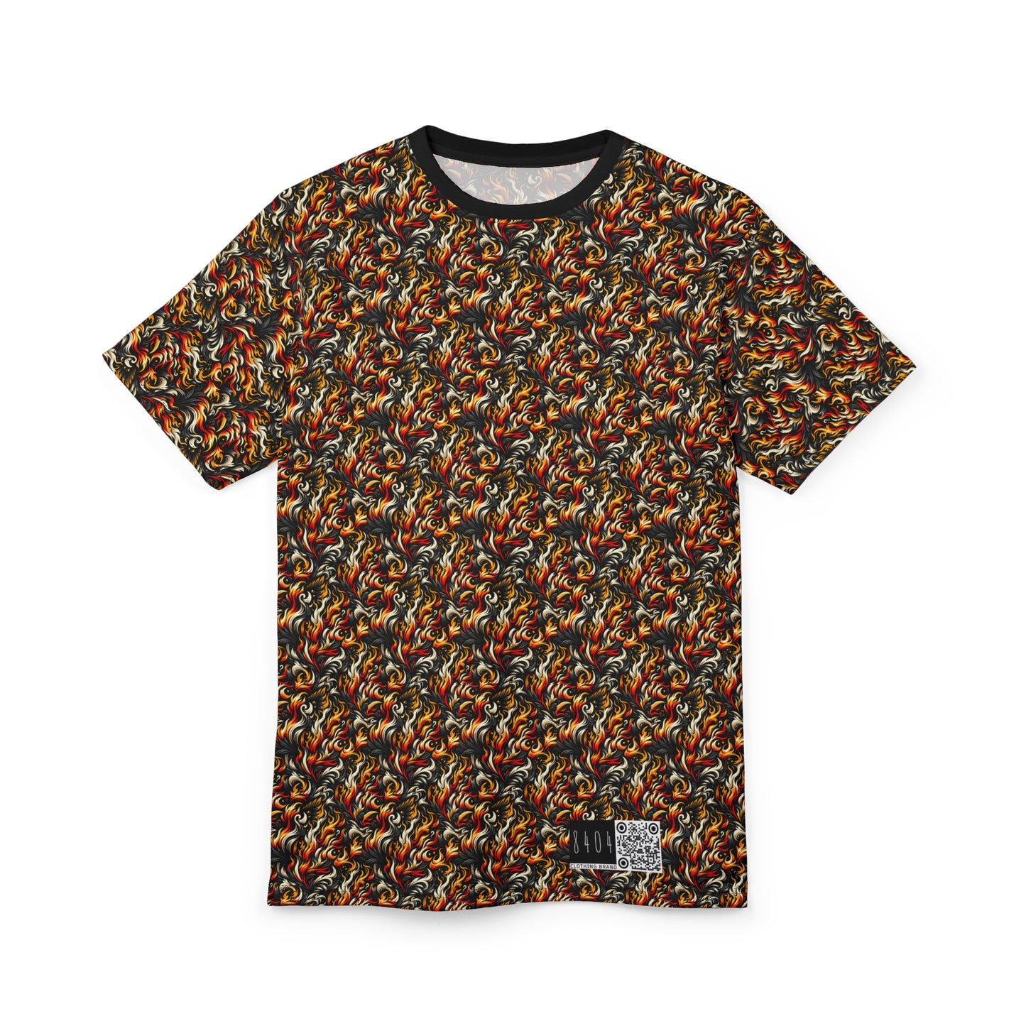 Fire & Flames Bold Streetwear Statement Unisex Cut & Sew Tee - 8404 Design-55