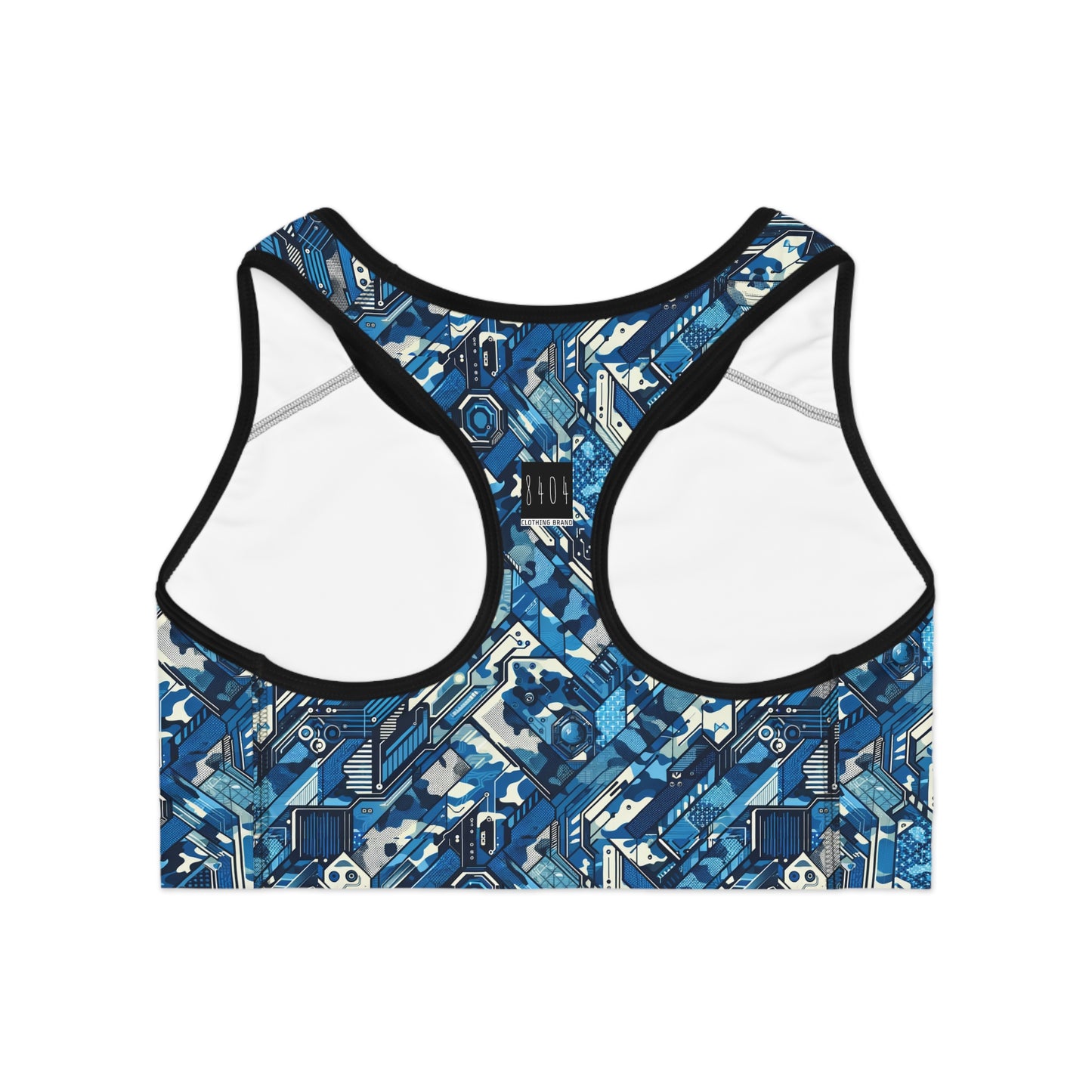 Tech Urban Camo Tech-Forward Streetwear With a Futuristic Military Edge Sports Bra - 8404 Design-39