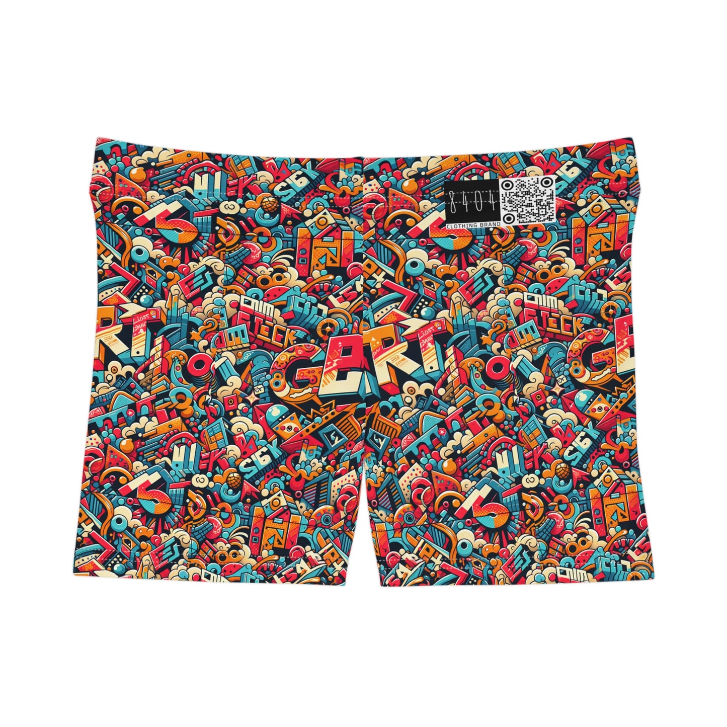 Neo-Traditional Street Art Modern Street Art Fusion Women's Shorts - 8404 Design-58