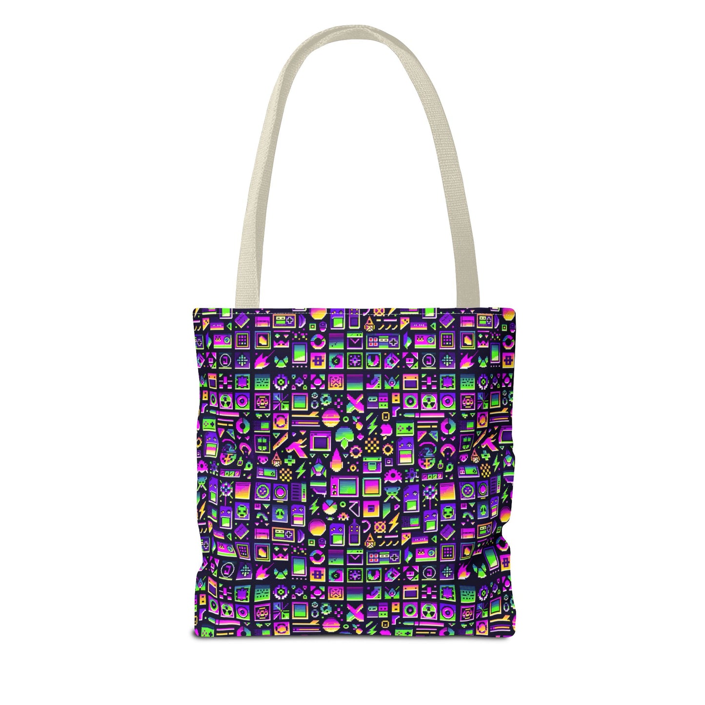 Digital Nostalgia Remix Modern Vintage Fusion Tote Bag - 8404 Design-49