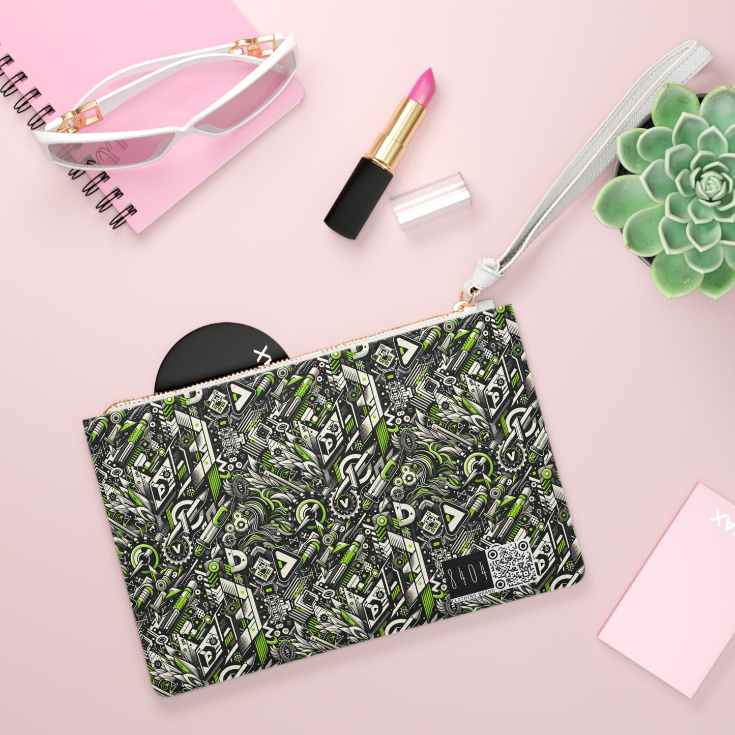 Graffiti Tech Fusion Bold Streetwear Fusion Clutch Bag - 8404 Design-59