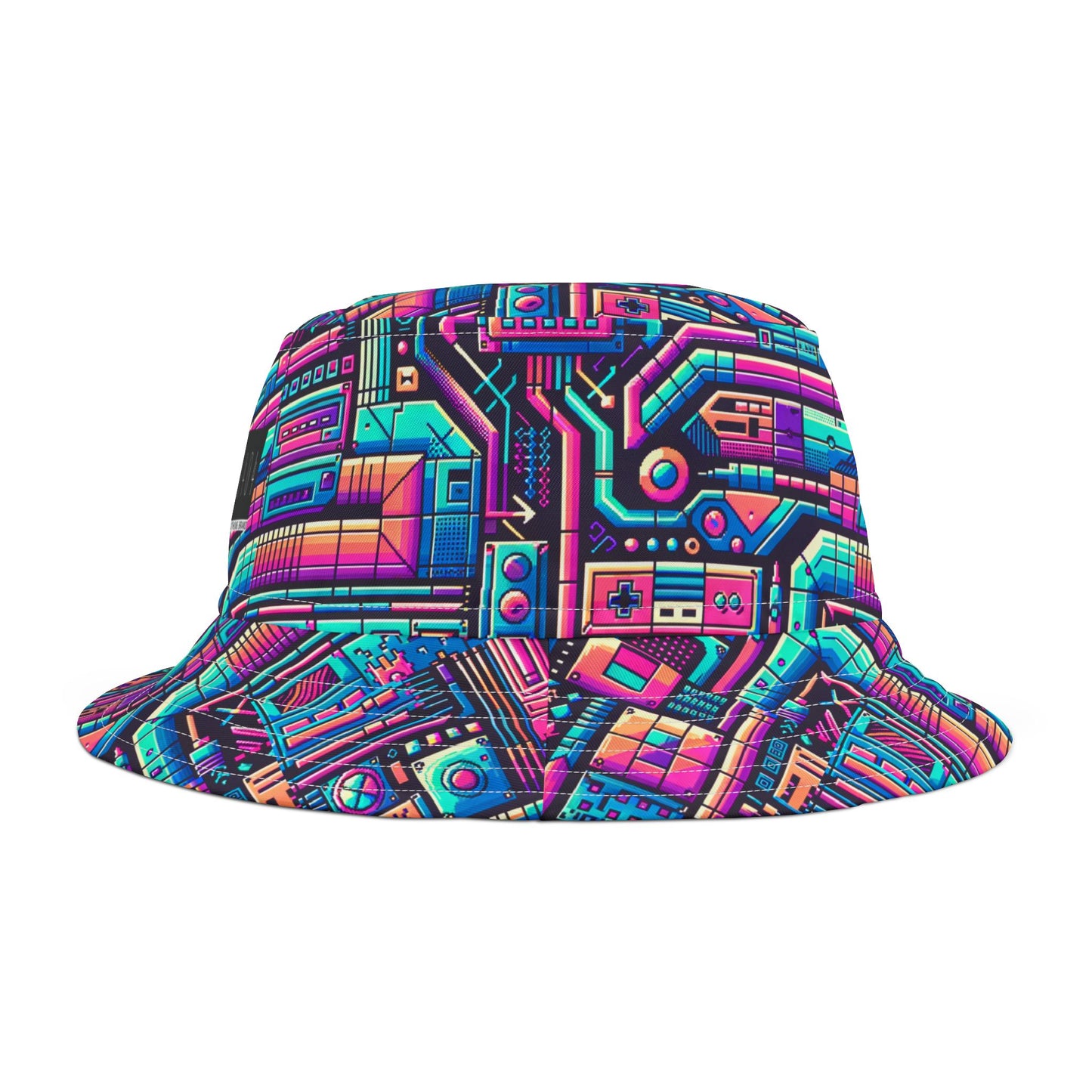 Digital Nostalgia Modern Retro Fusion Bucket Hat - 8404 Design-70