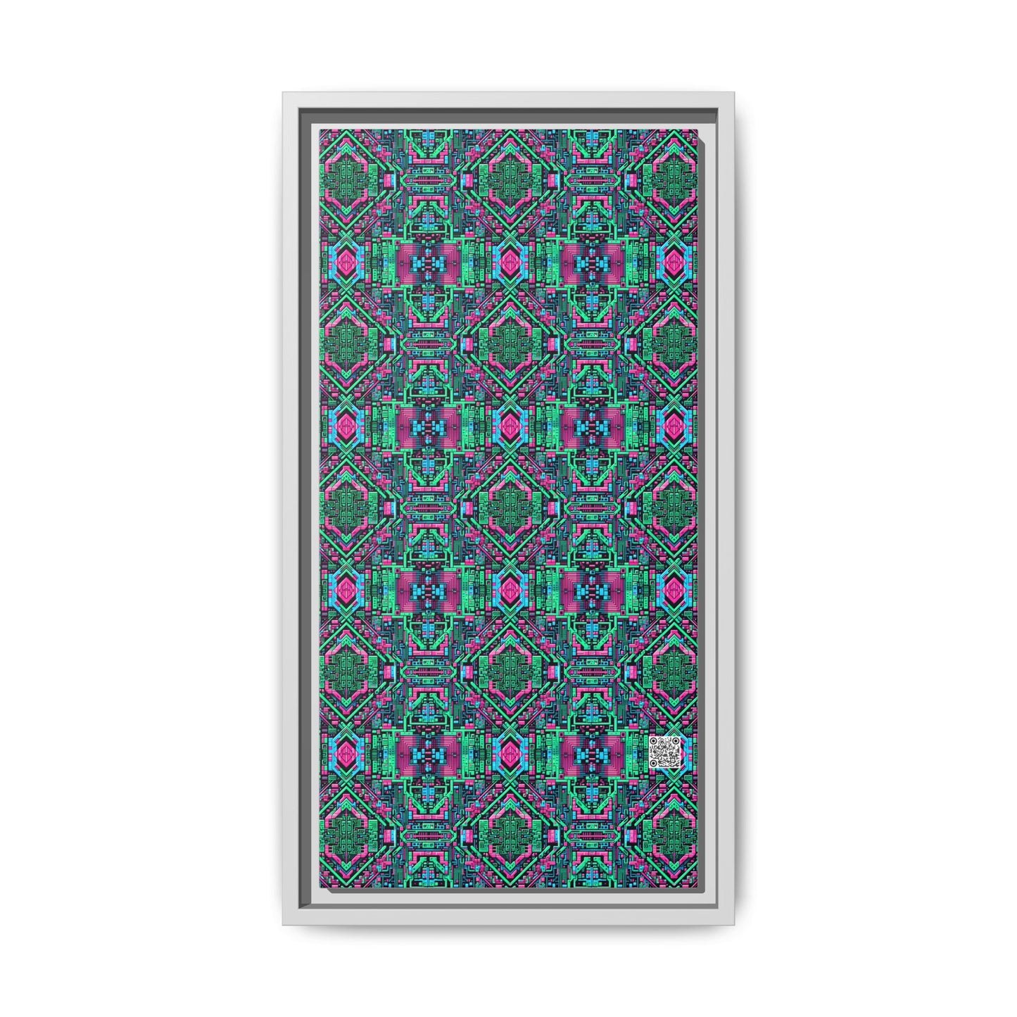 Digital Glitch Vibes Tech-Inspired Streetwear Matte Canvas, Framed (multi-Color) - 8404 Design-71 B