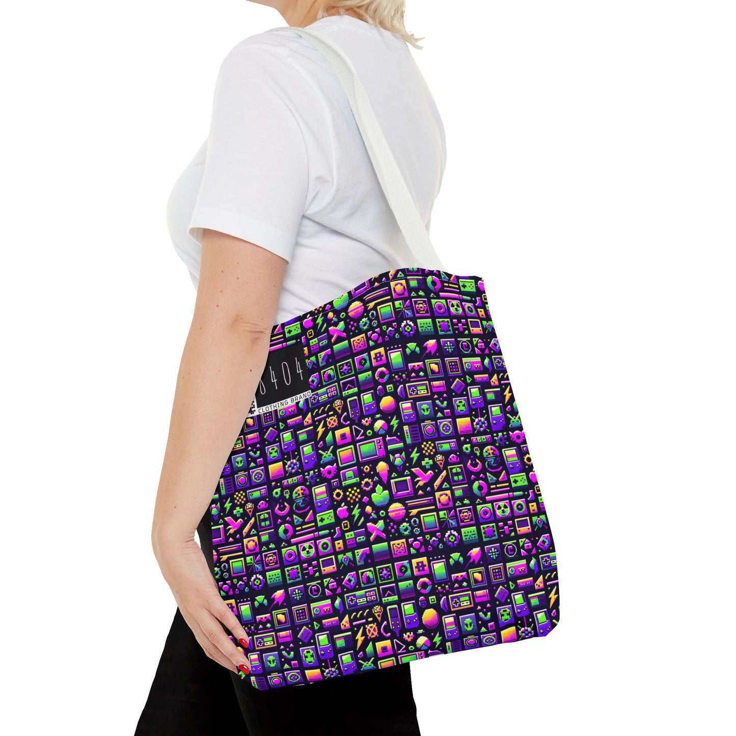 Digital Nostalgia Remix Modern Vintage Fusion Tote Bag - 8404 Design-49
