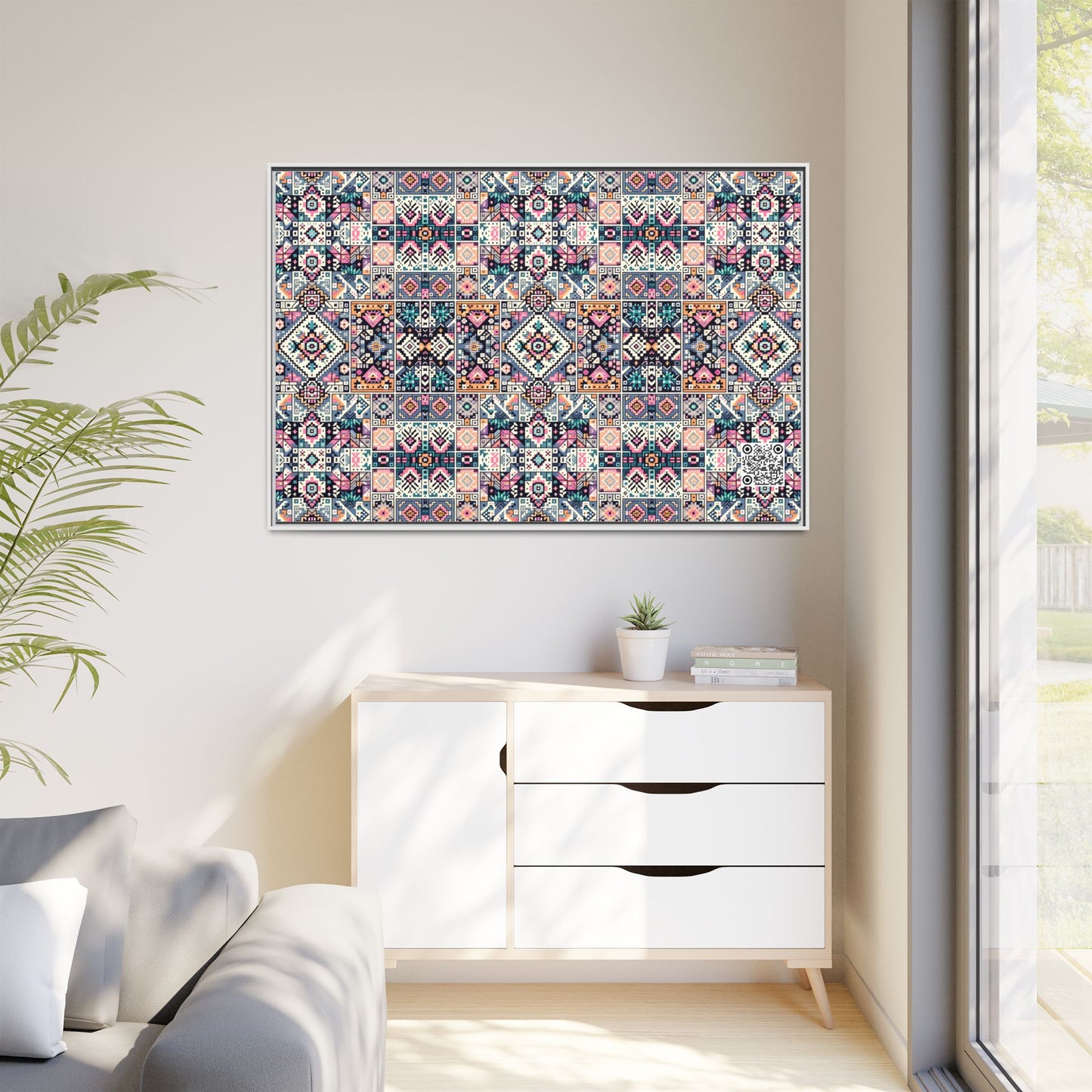 Matte Canvas, Framed (multi-Color) - 8404 Design-01