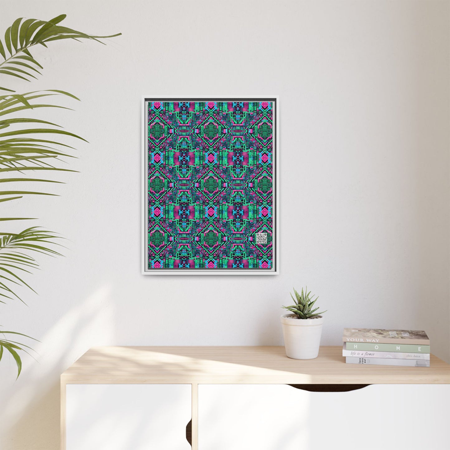 Digital Glitch Vibes Tech-Inspired Streetwear Matte Canvas, Framed (multi-Color) - 8404 Design-71 A