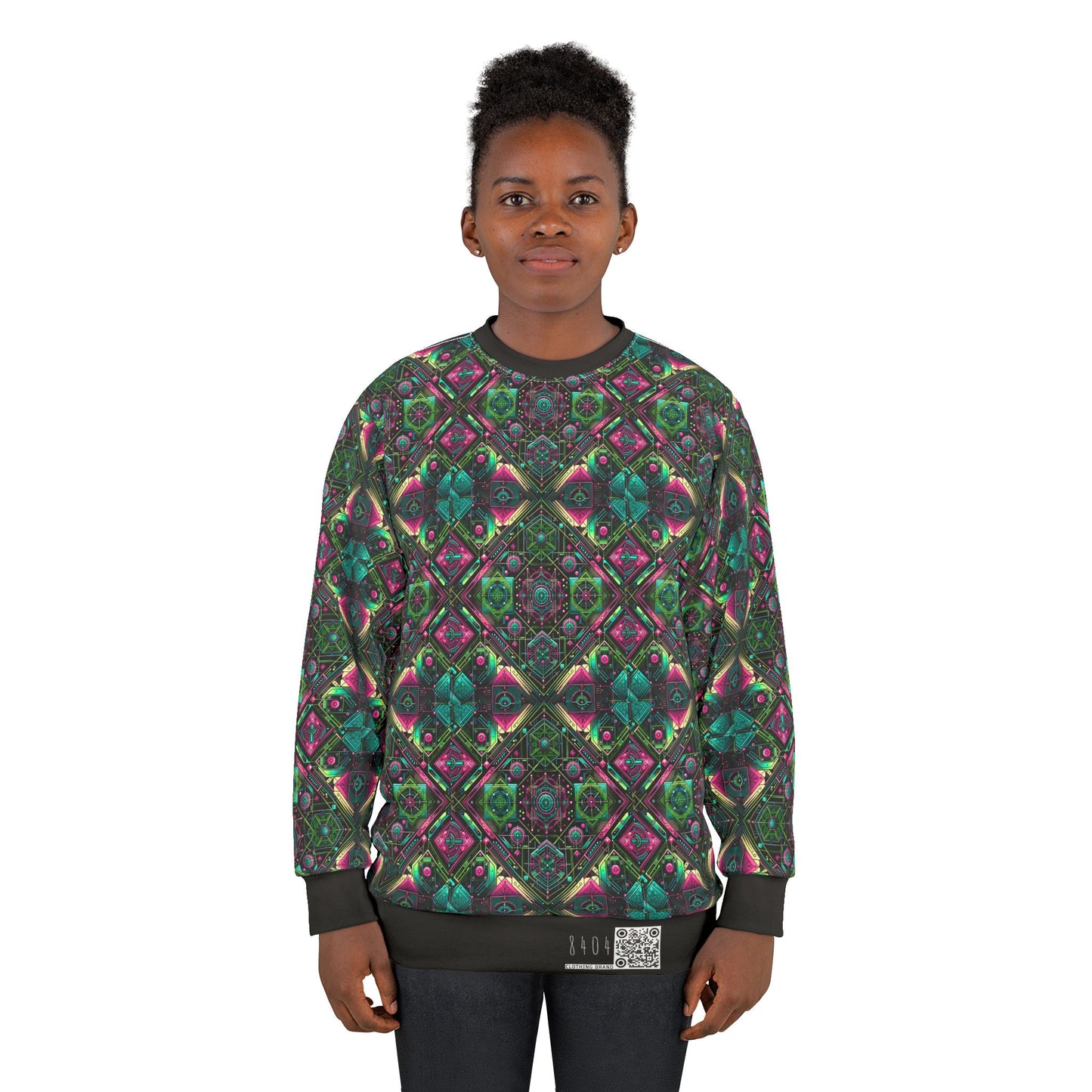 Tech-Infused Graphics Tech-Forward Streetwear Sweatshirt - 8404 Design-45