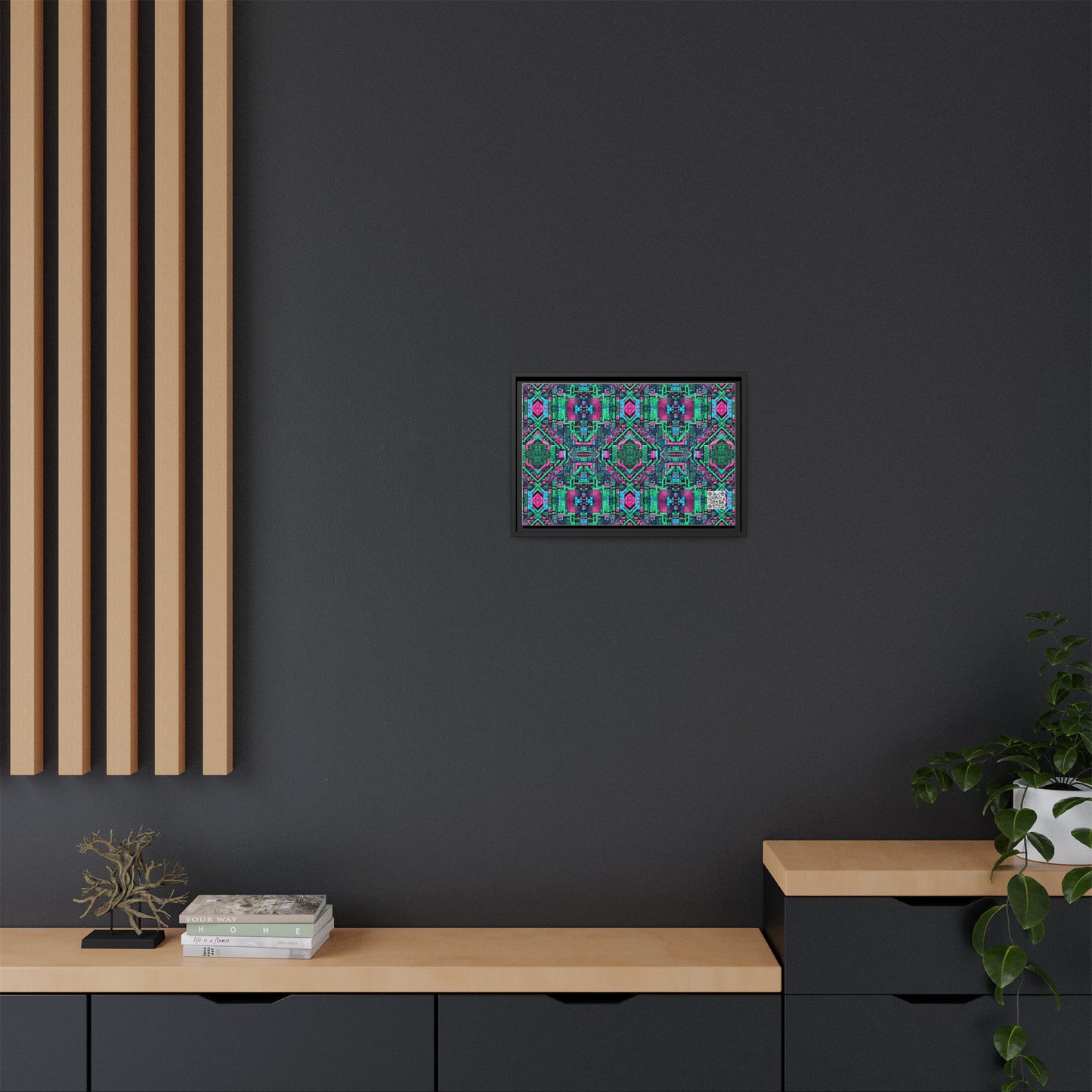 Digital Glitch Vibes Tech-Inspired Streetwear Matte Canvas, Framed (multi-Color) - 8404 Design-71 B