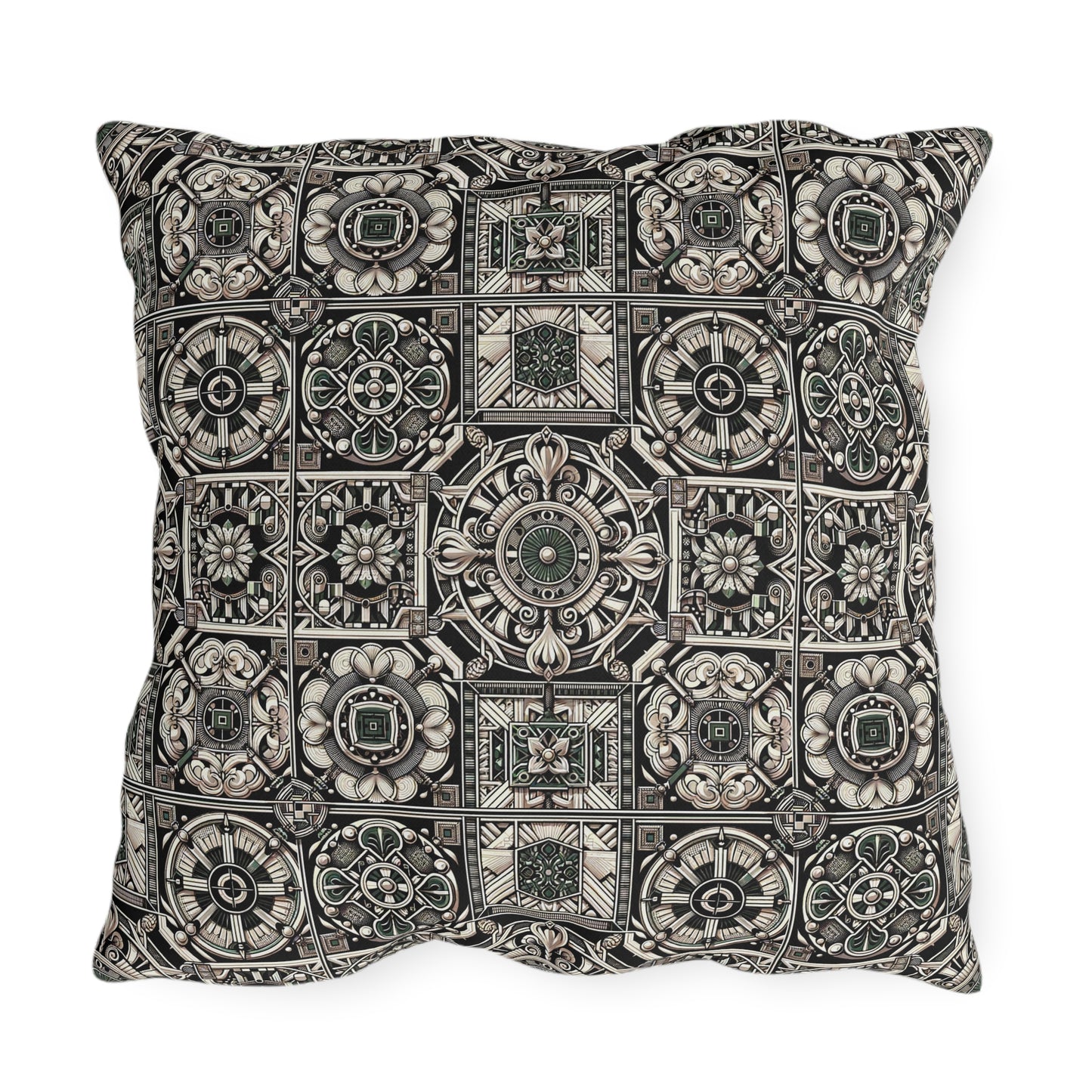 Cyber Garden Party Tech Garden Extravaganza Outdoor Pillow - 8404 Design-45