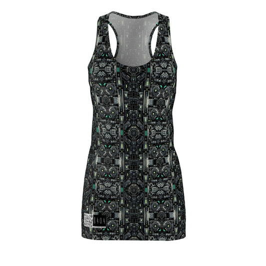 Tech Noir Tech-Forward Minimalism Women's Cut & Sew Racerback Dress - 8404 Design-52