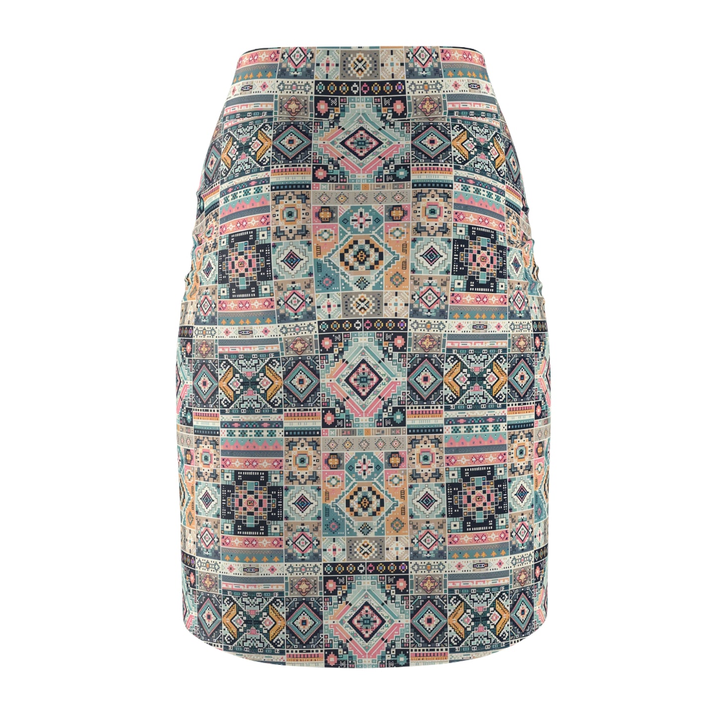 Digital Artisanal Fusion Digital Artisanal Women's Pencil Skirt - 8404 Design-55