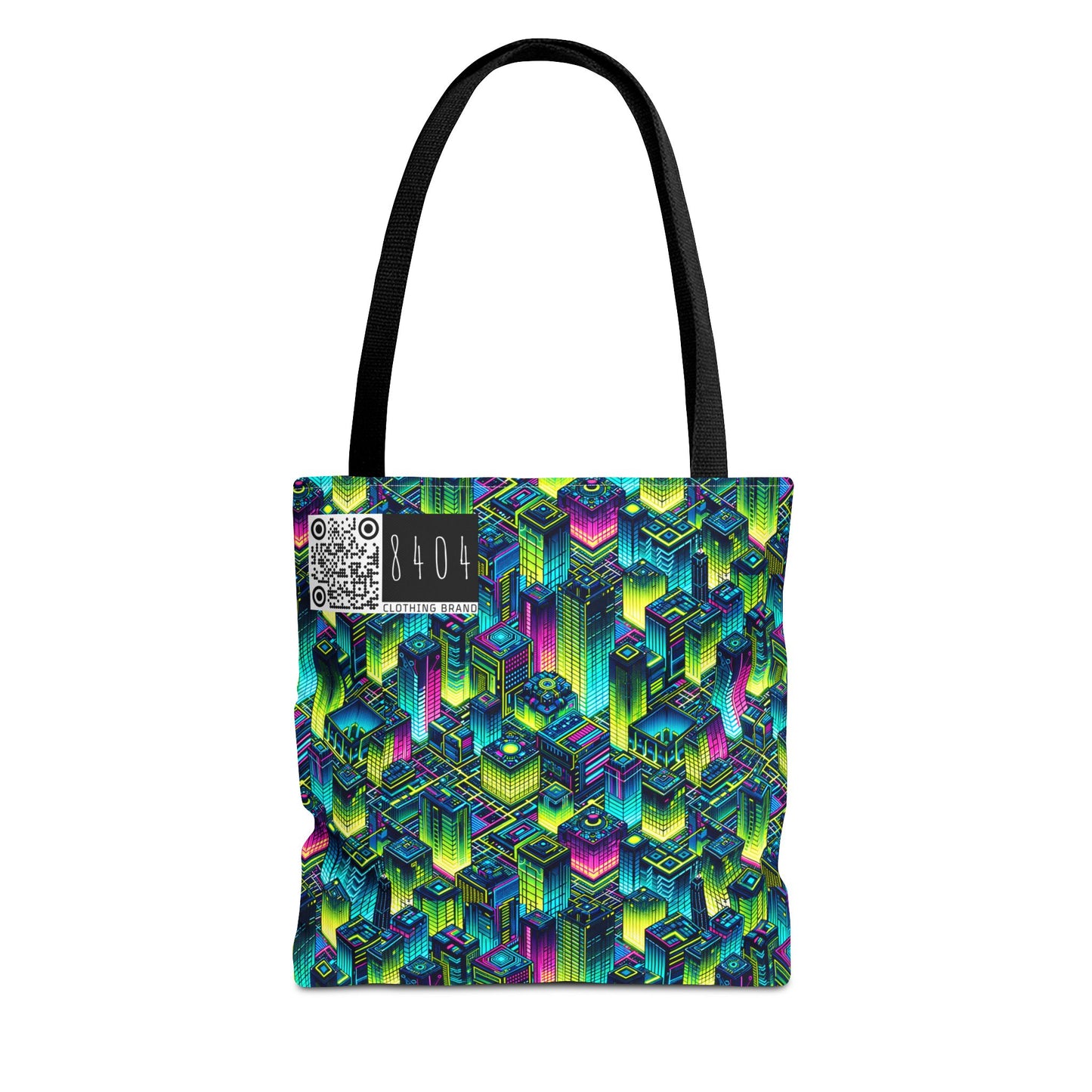 Tech-Infused Neon Tech-Forward Streetwear Tote Bag - 8404 Design-65
