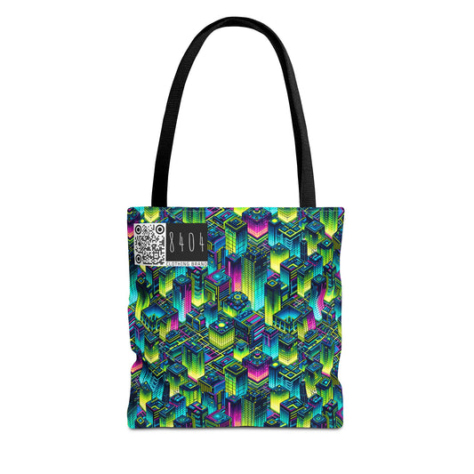 Tech-Infused Neon Tech-Forward Streetwear Tote Bag - 8404 Design-65