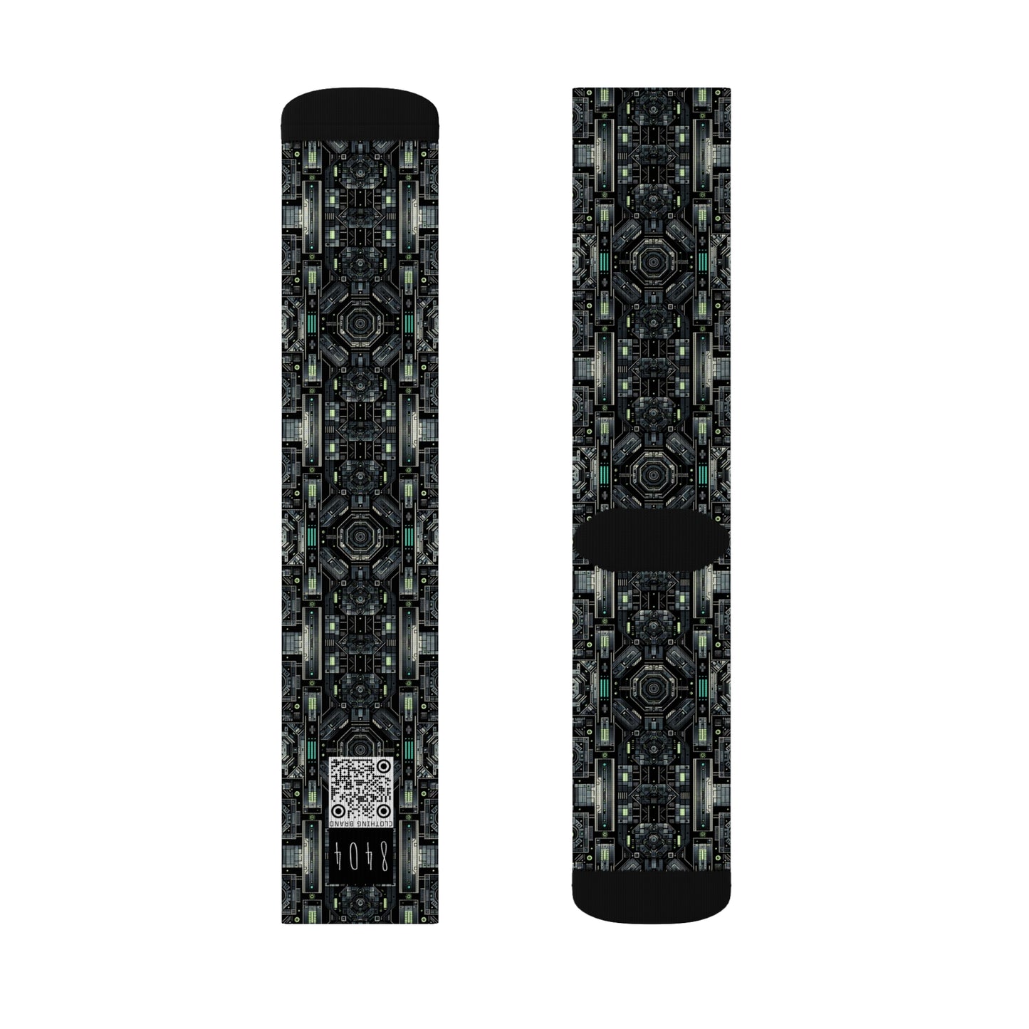 Tech Noir Tech-Forward Minimalism Sublimation Socks - 8404 Design-52