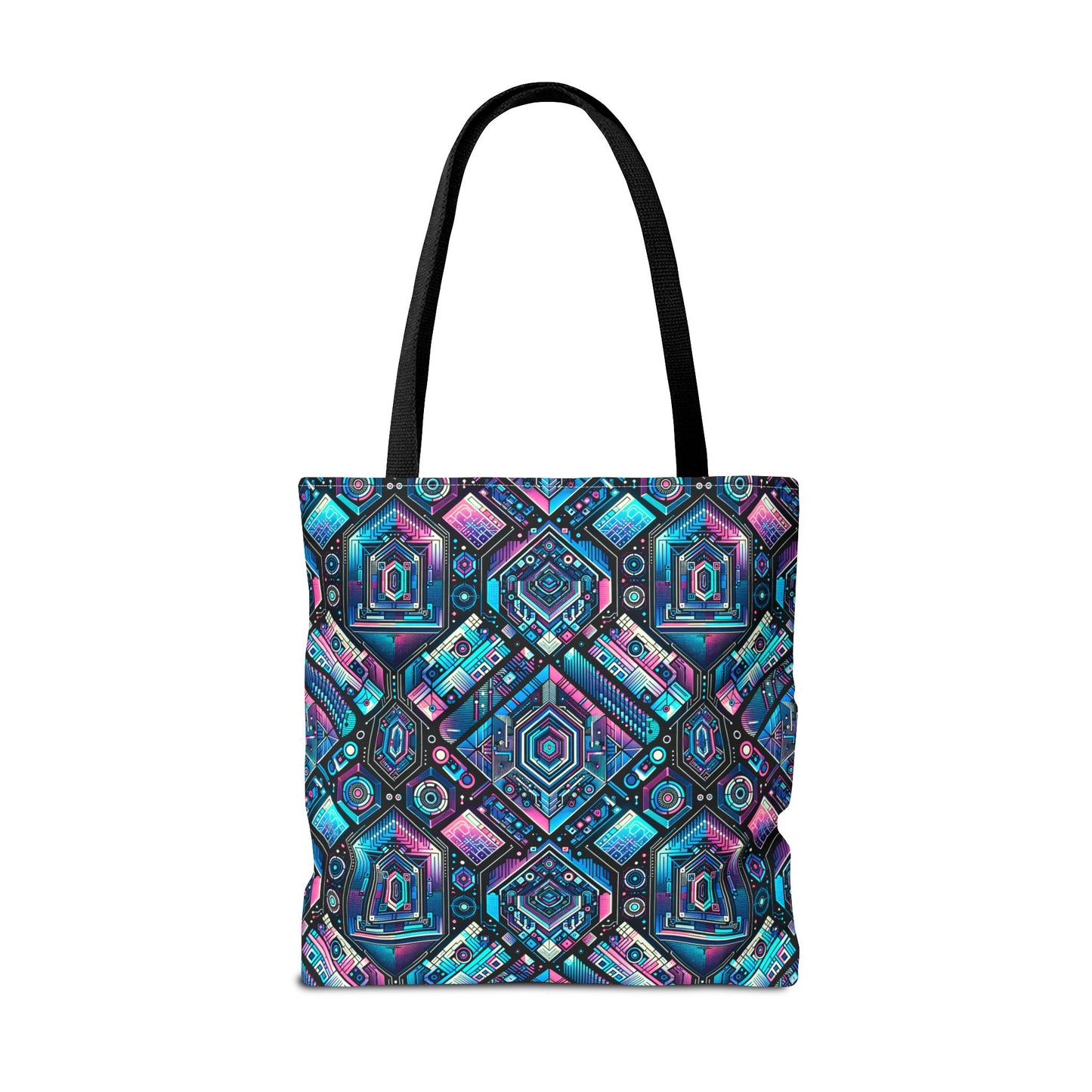 Digital Dreamland Futuristic Tech Aesthetic Tote Bag - 8404 Design-46