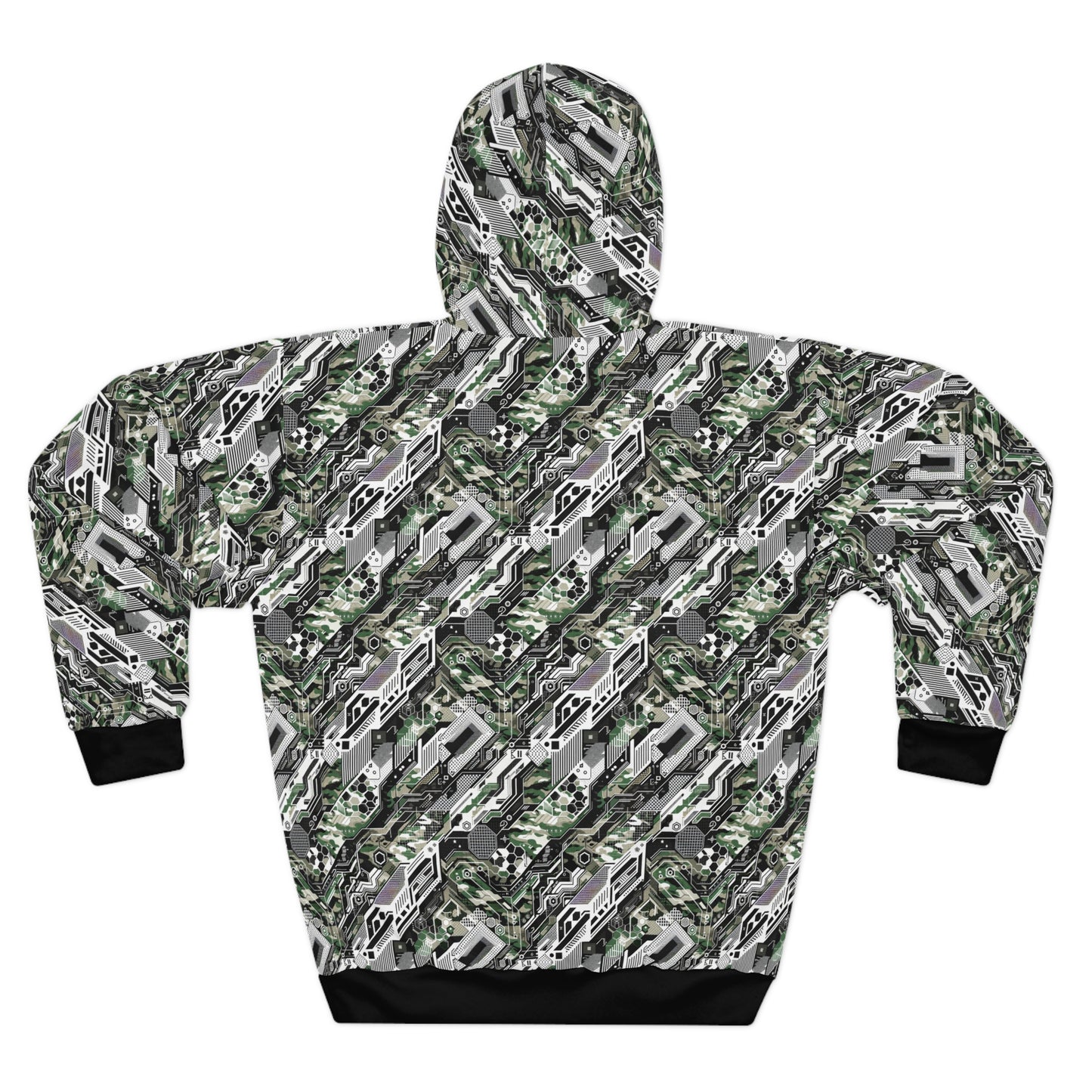 Tech Camo Fusion Tech-Forward Streetwear With a Futuristic Edge Pullover Hoodie - 8404 Design-46