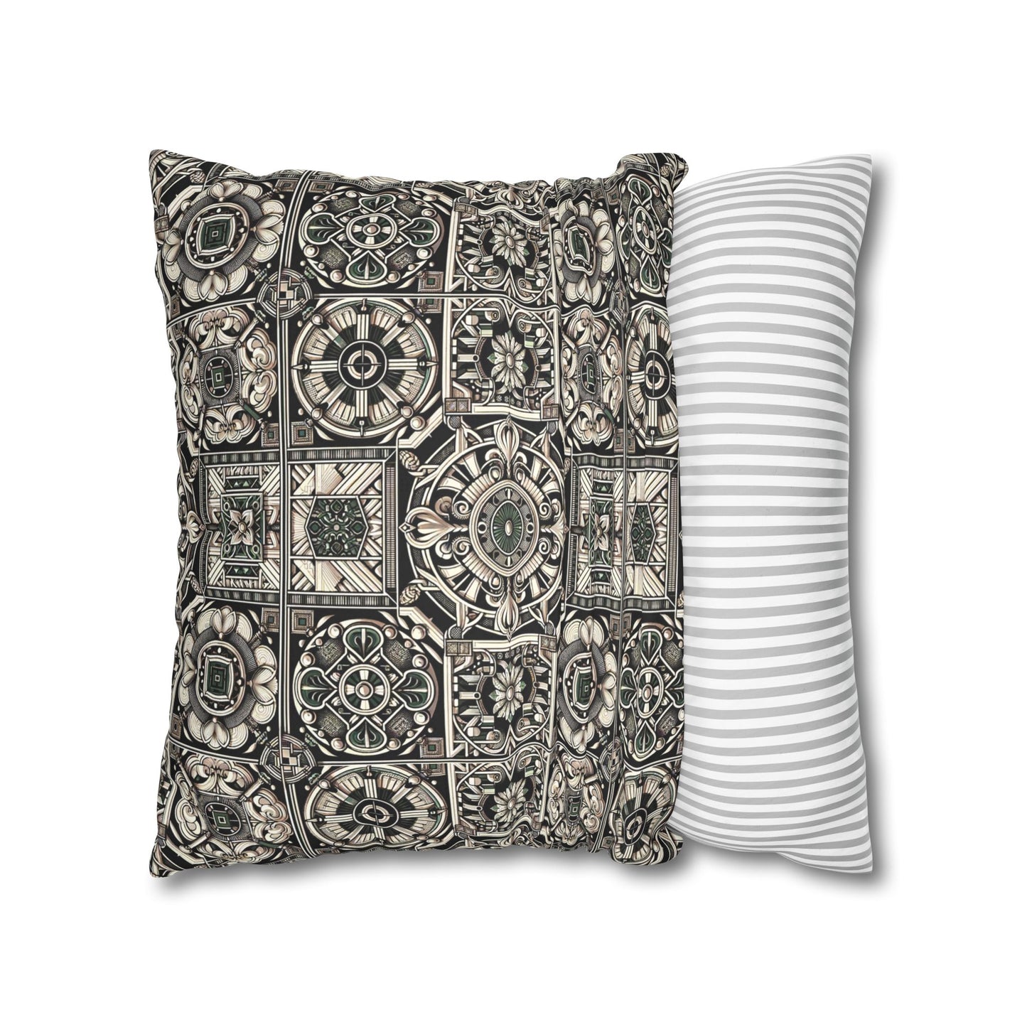 Cyber Garden Party Tech Garden Extravaganza Faux Suede Square Pillowcase - 8404 Design-45