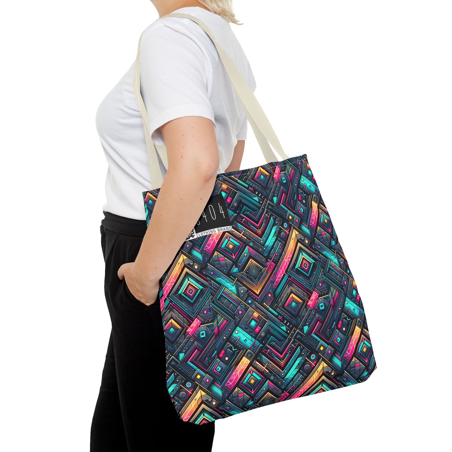 Tech-Inspired Graphics Cyberpunk Cool Tote Bag - 8404 Design-67