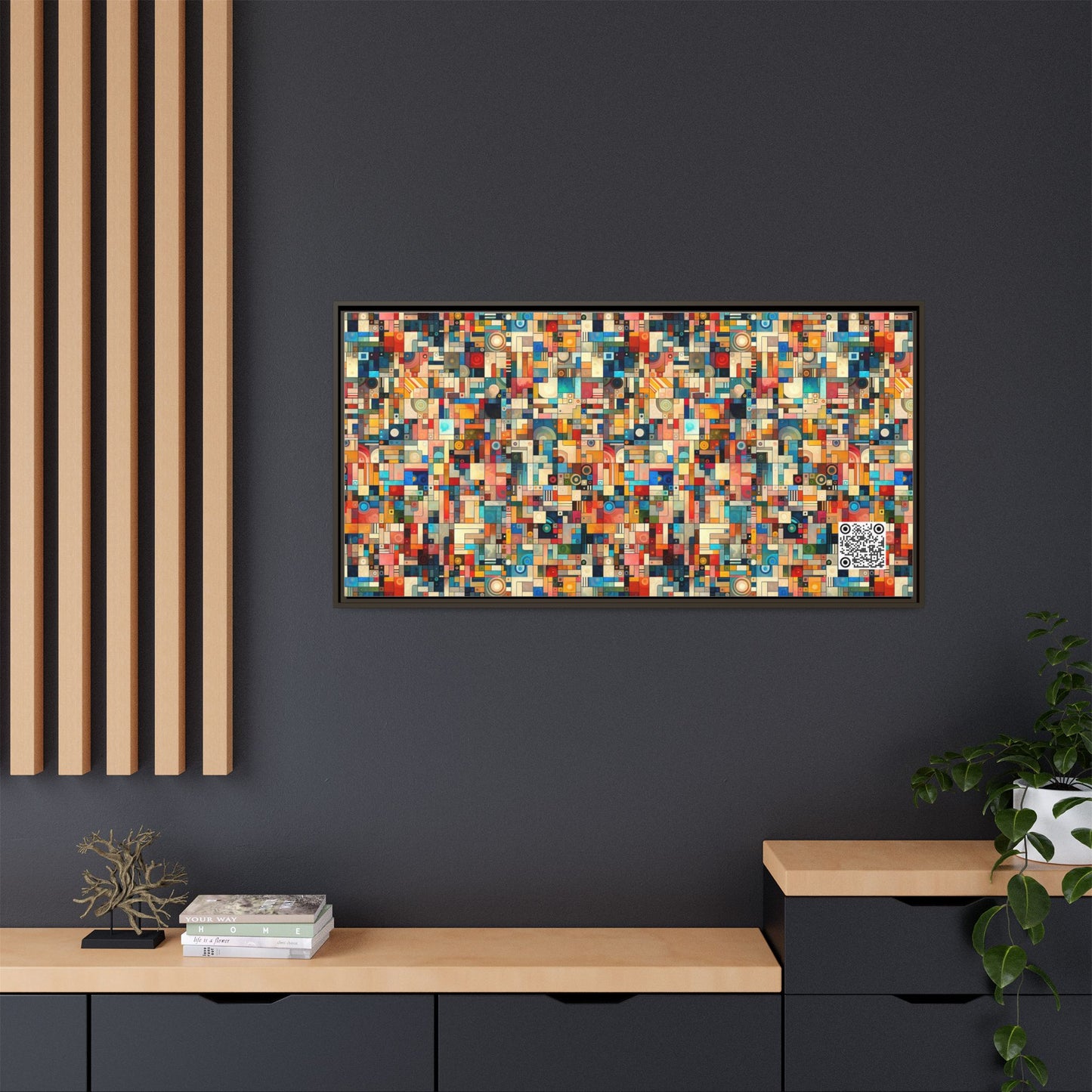 Digital Artistic Expression Artistic Streetwear Matte Canvas, Framed (multi-Color) - 8404 Design-46 B