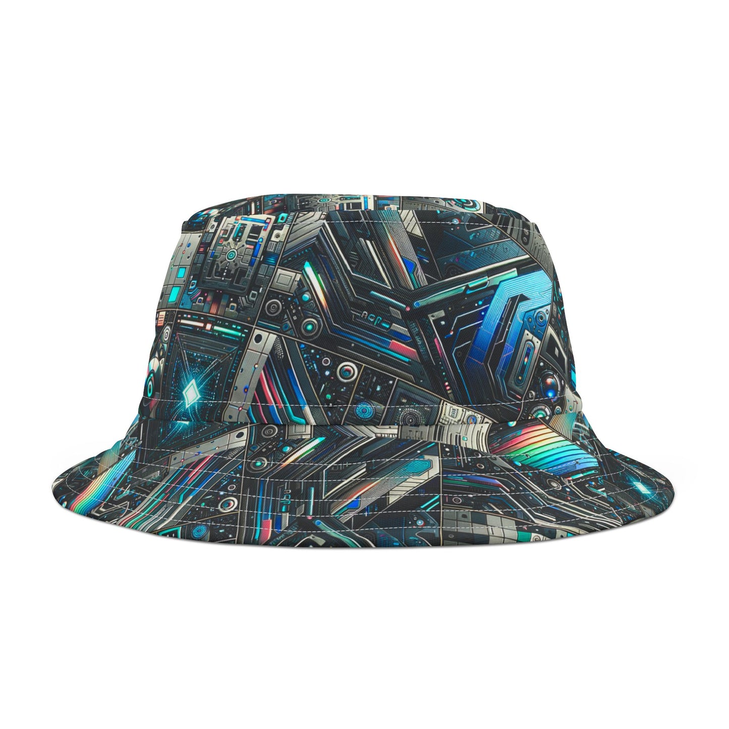 Tech-Infused Futurism Sleek Tech Edge Bucket Hat - 8404 Design-48