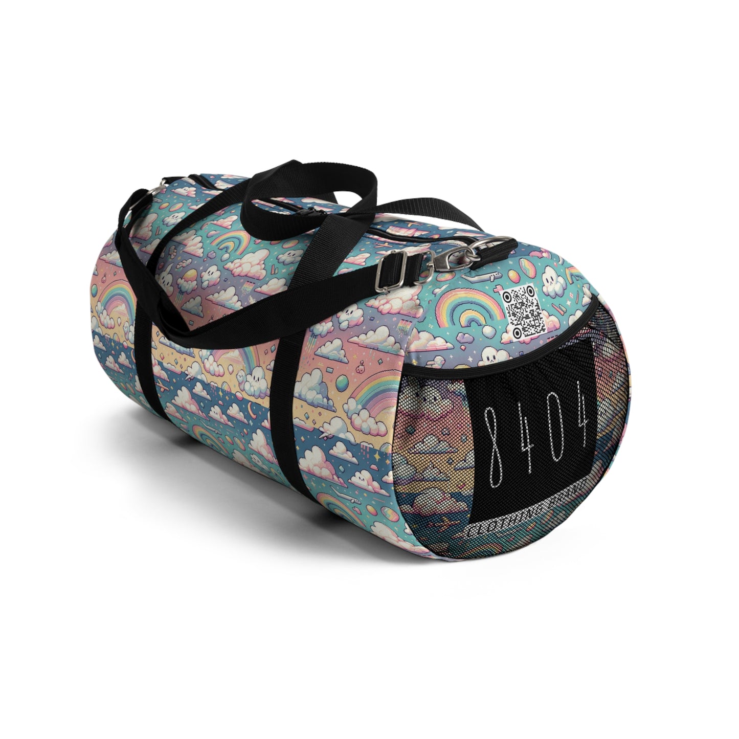 Digital Dreamland Whimsical and Nostalgic Streetwear With a Digital Twist Duffel Bag - 8404 Design-58
