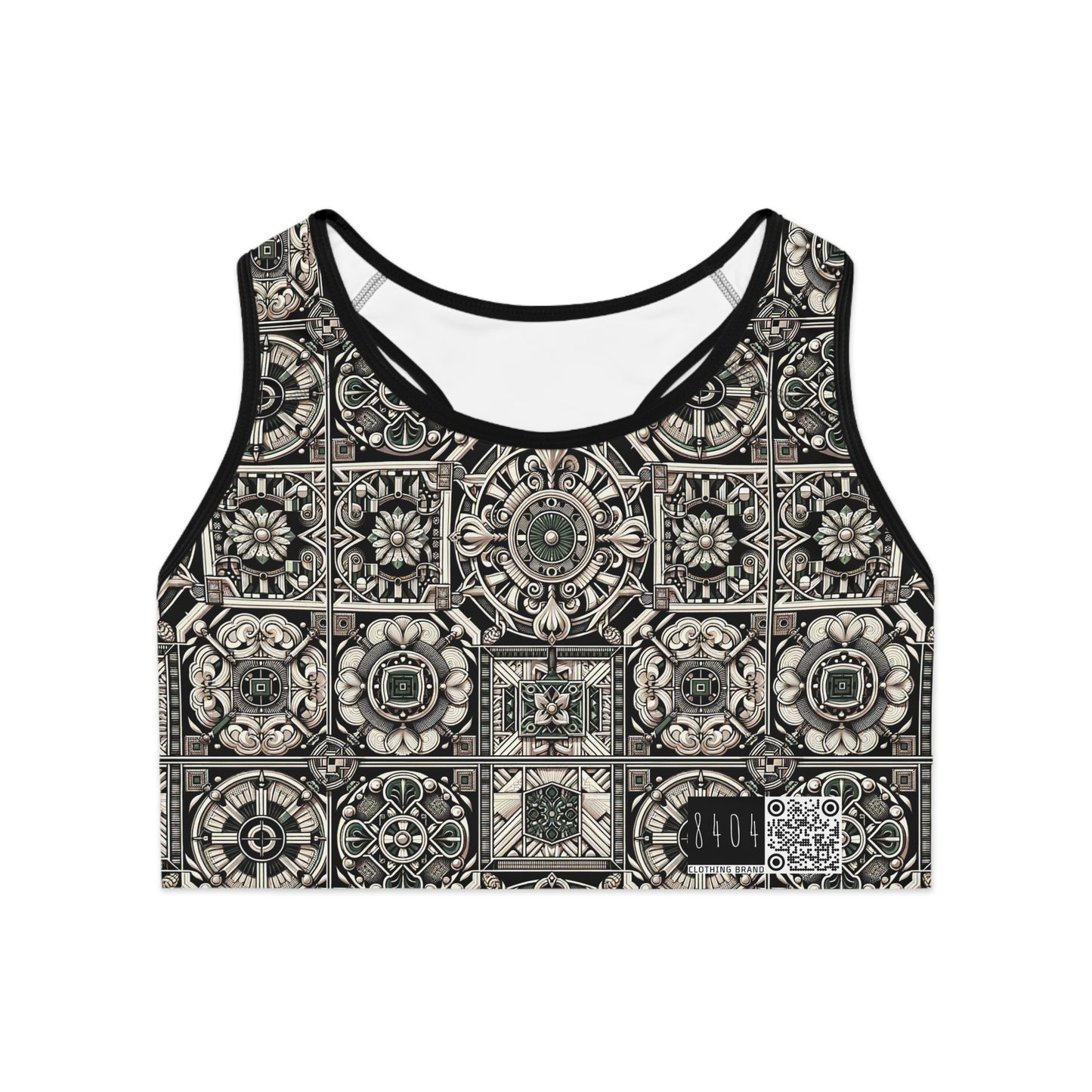 Cyber Garden Party Tech Garden Extravaganza Sports Bra - 8404 Design-45