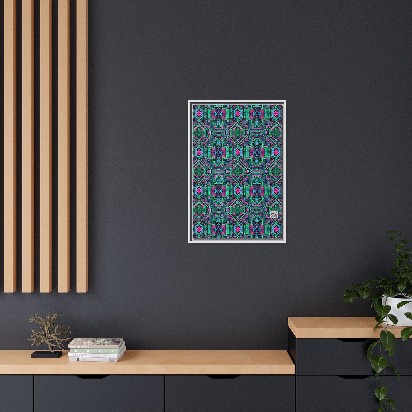 Digital Glitch Vibes Tech-Inspired Streetwear Matte Canvas, Framed (multi-Color) - 8404 Design-71 A