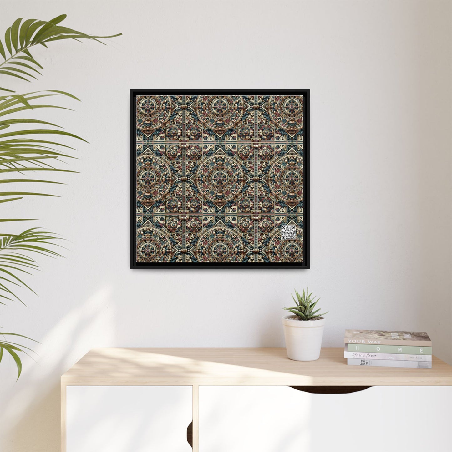Urban Renaissance Historical Fusion With Street Edge Matte Canvas, Framed (multi-Color) - 8404 Design-57 A