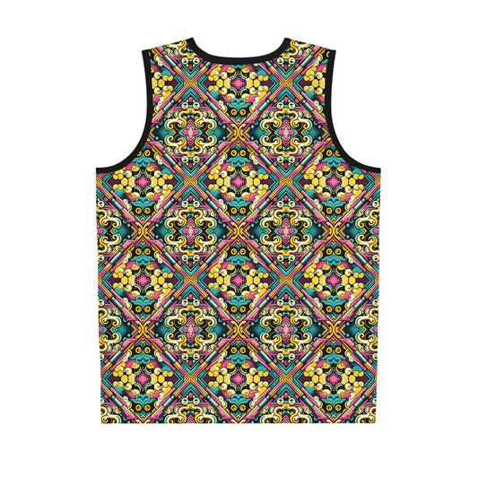 Neon Pop Art Revival Pop Culture Retro Basketball Jersey - 8404 Design-59