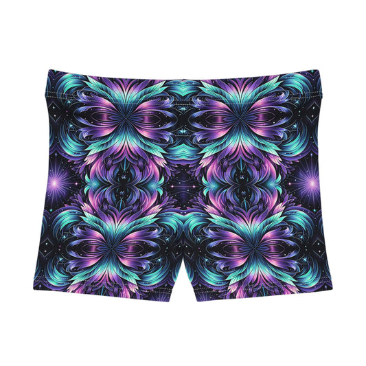 Iridescent Dream Futuristic Tech Women's Shorts - 8404 Design-60